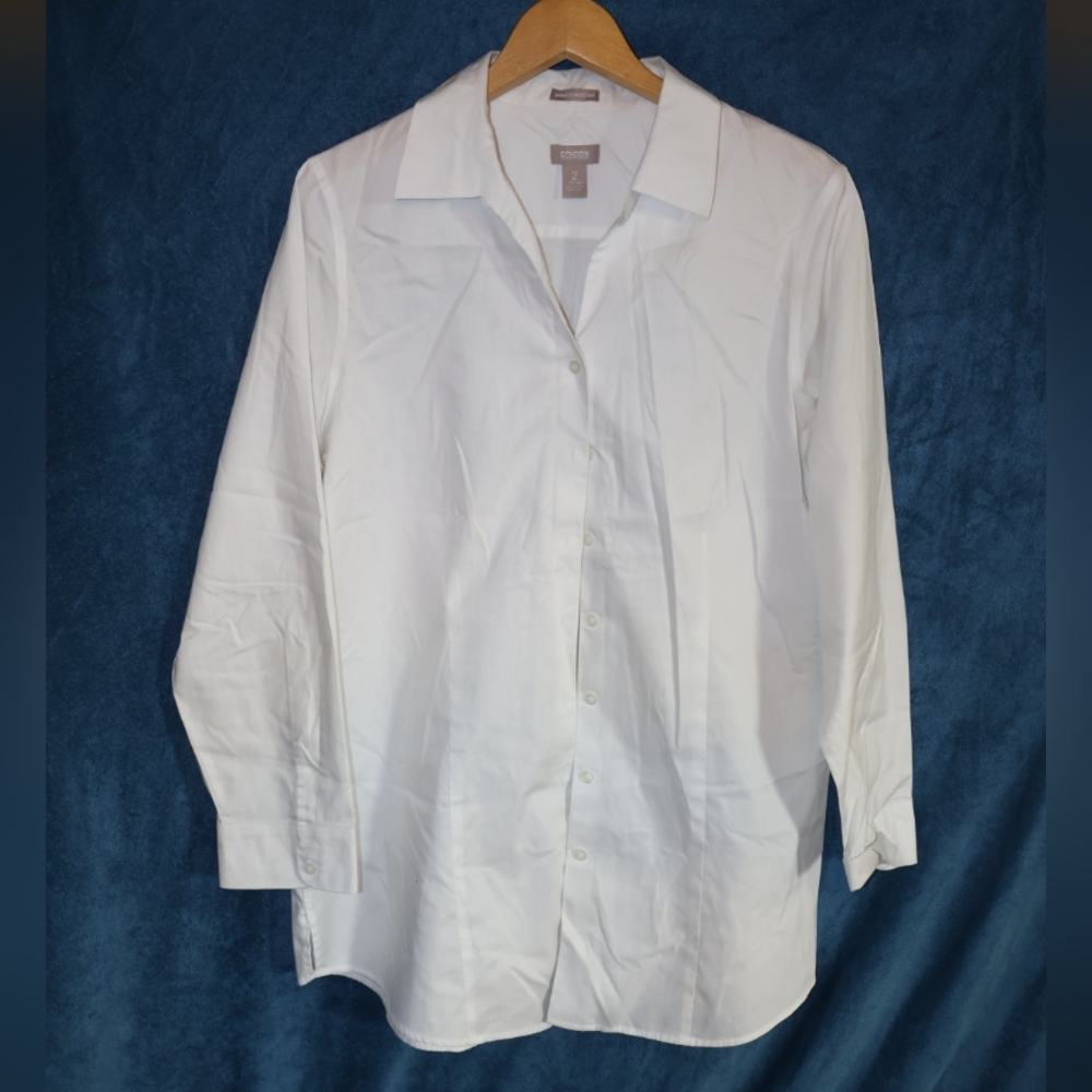 Chico's Ivory Wrinkle-Resistant Blouse